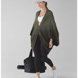 Lululemon Mindful Wrap Cotton Heathered Fatigue Green One Size